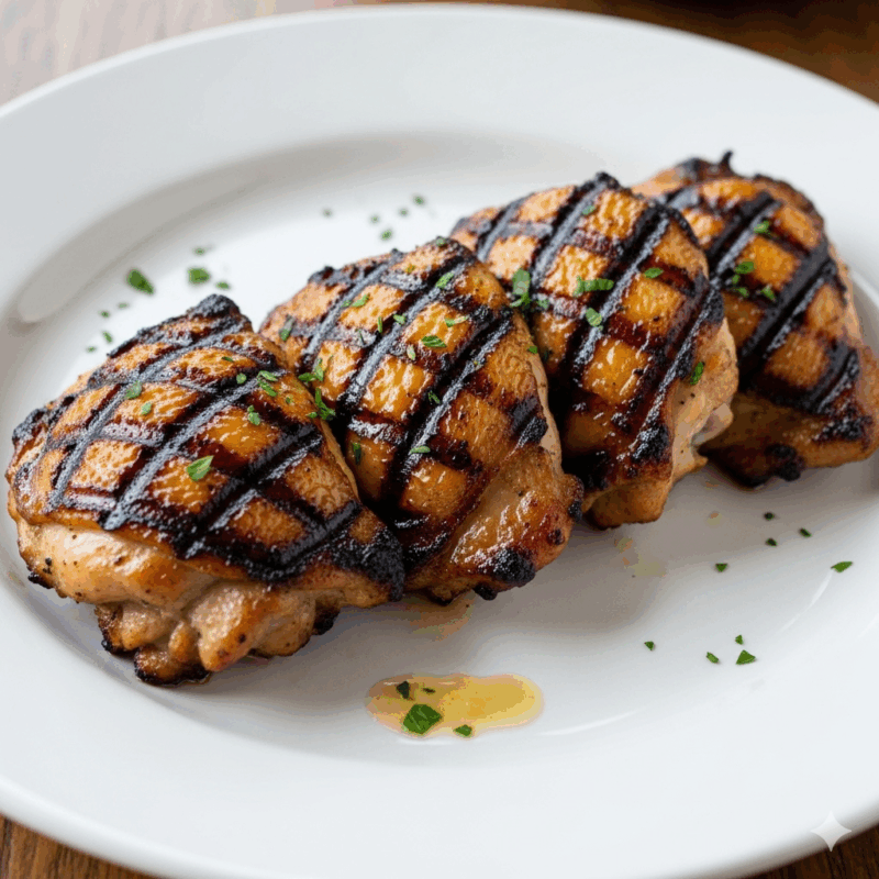 Grilled Chicken Thighs <br> <span style="color: #ec4e20;">$90 half pan | $160 full pan</span>