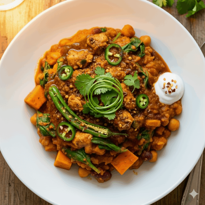 Curry Vegan Chili <br> <span style="color: #ec4e20;">$90 half pan | $160 full pan</span>